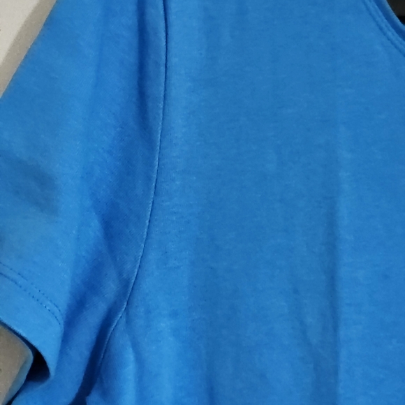 Karen Scott Fitted Blue Short Sleeve Tee - Picture 2 of 12